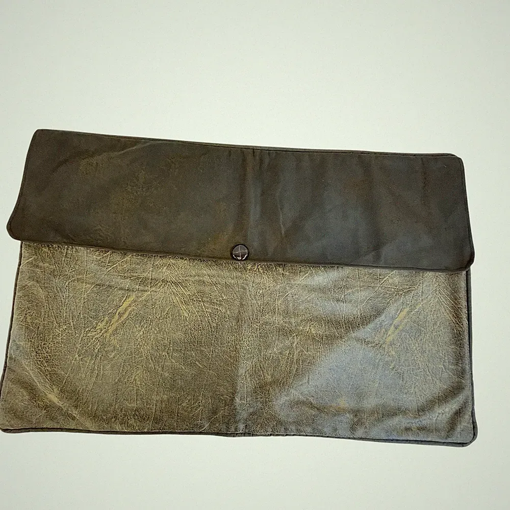 2 HiEnd Accents Lodge King Pillow Shams Rustic Cabin Faux Leather Suede. Button