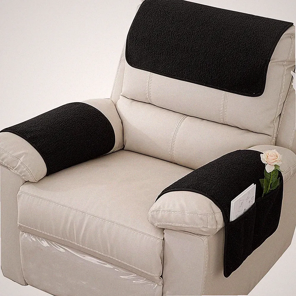 Armrest Cover, Recliner Chair Protector, Furniture Protector Slip, Side Storage