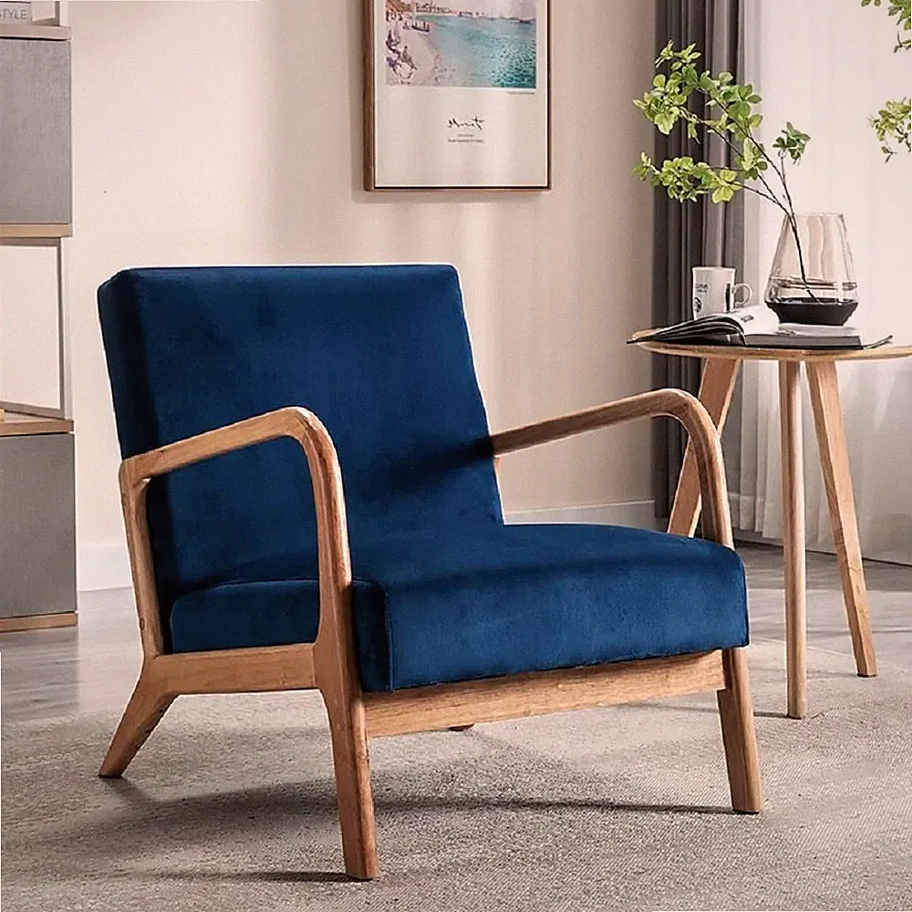 Classic Comfortable Modern Boho Velvet Upholstered Lounge Armchair for Living...