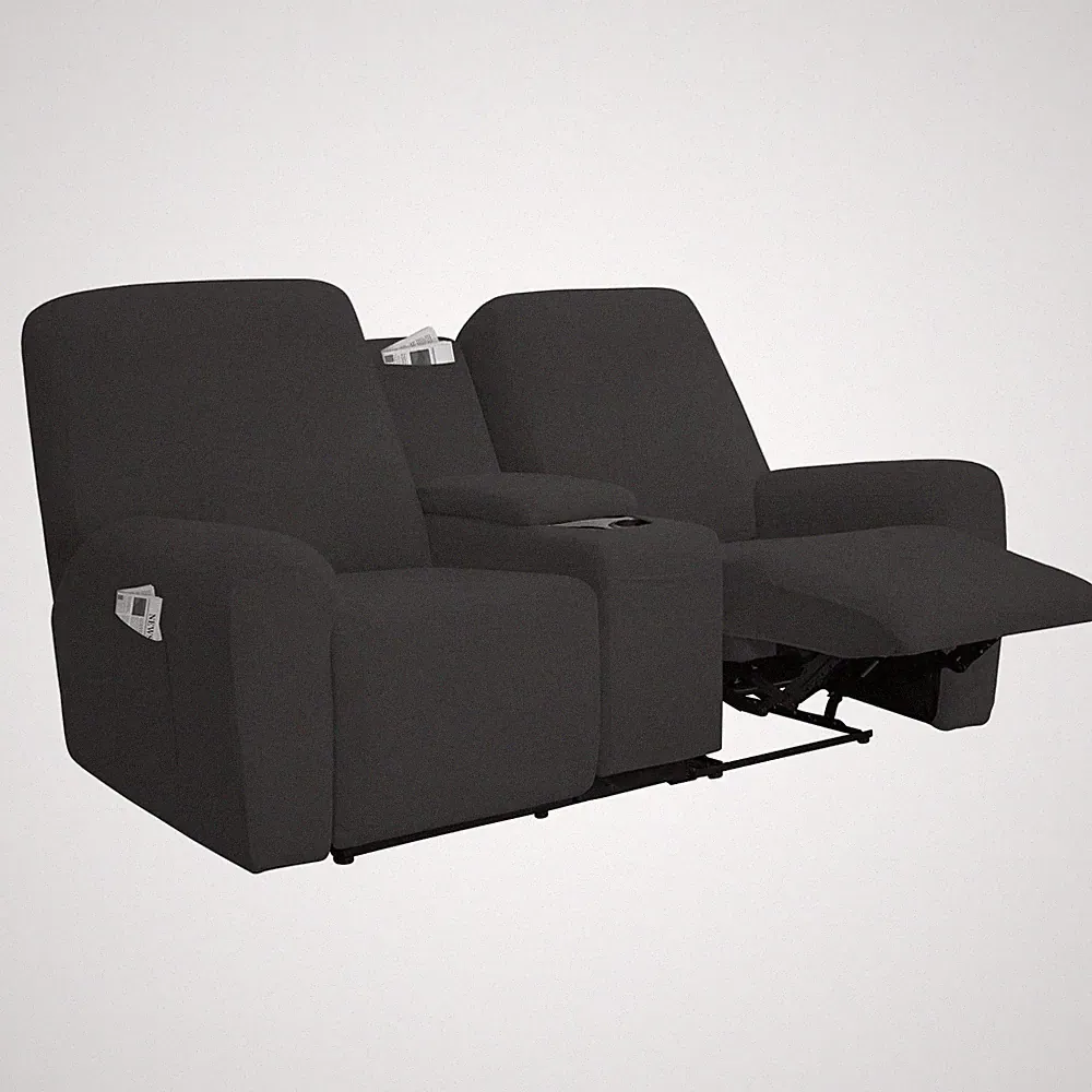 Easy-Going Stretch Recliner Loveseat Cover with Center Console Sofa Slipcover So