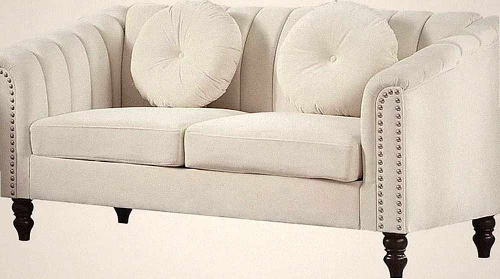 Elegant White Living Room Recliner,31"D x 60"W x 31"H, Solid Wood Frame Recliner