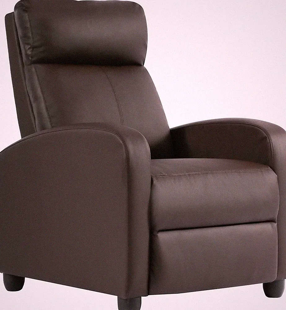 FDW Recliner Chair Single Reclining Sofa Leather Chair Home Theater Seating Livi