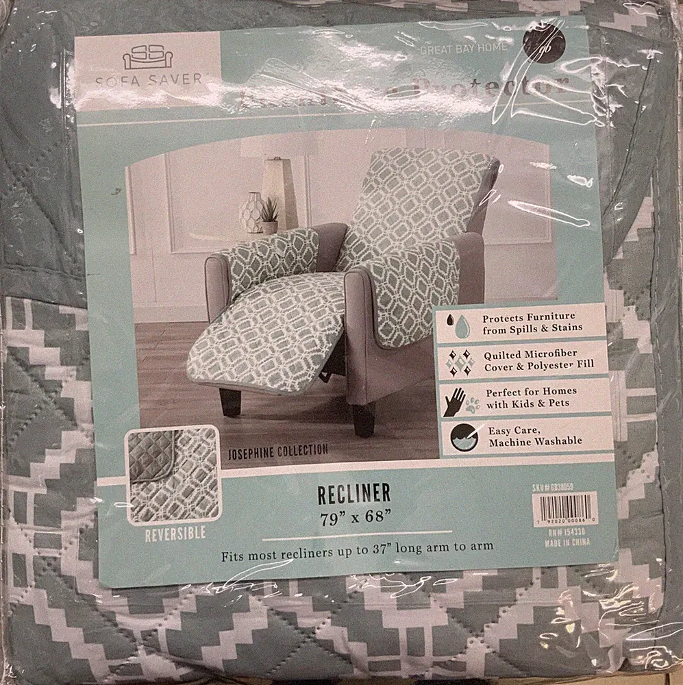 🛖 Great Bay Home Josephine Collection Reversible Recliner Cover🆕