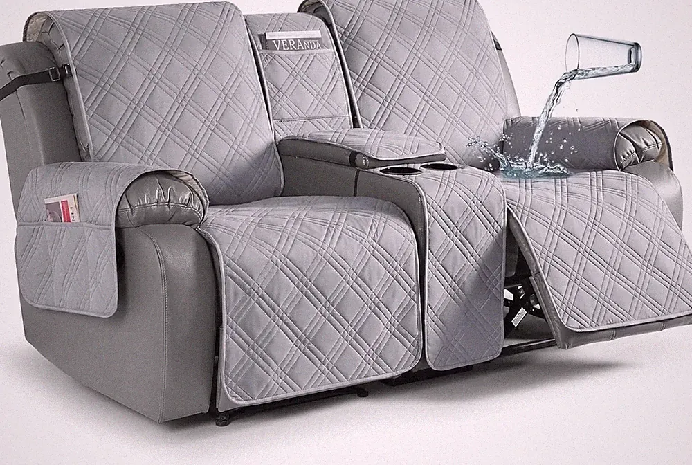 rustic recliner loveseat cover center console camo