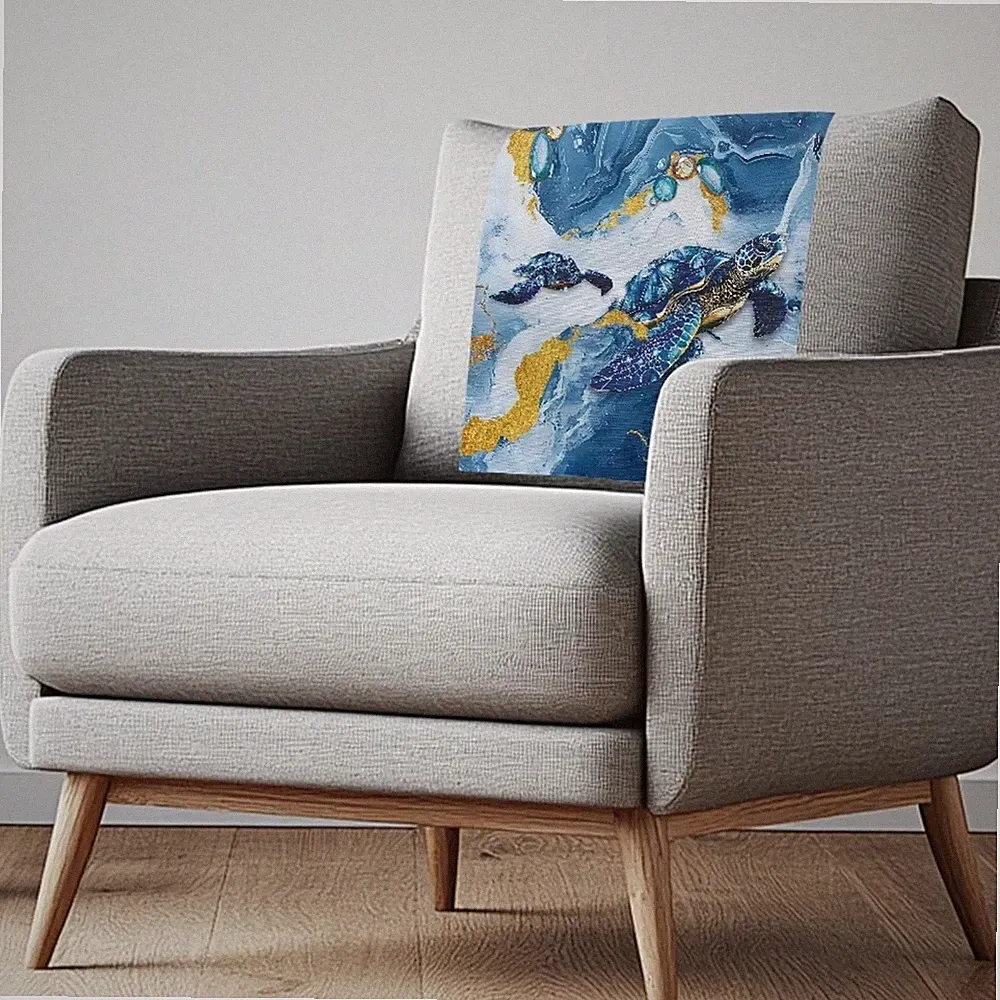 Marble Turtle Recliner Headrest Cover for Sofa Fabric Recliner Headrest Prote...