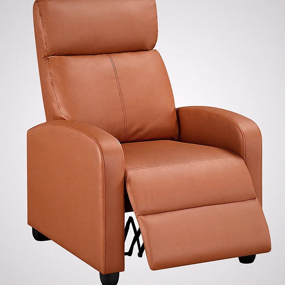 RECLINER CHAIRS Faux Leather with Footrest Choose Your Color